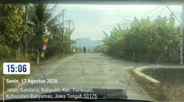 Kondisi Jalan di Gandaria, Kaliputih Purwojati Banyumas Rusak, Warga Harap Segera Diperbaiki