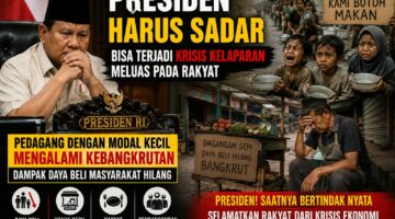 Prof DR Sutan Nasomal : Presiden Harus Sadar. Bisa Terjadi Krisis Kelaparan Meluas. Pedagang Dengan Modal Kecil Mengalami Kebangkrutan Dampak Daya Beli Masyarakat Hilang