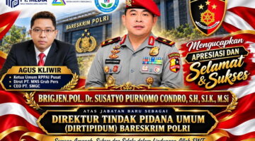 Agus Kliwir Apresiasi Brigjen Pol. Susatyo sebagai Dirtipidum Bareskrim Polri