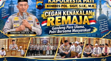 Polisi Bersama Masyarakat, Kapolresta Pati Gaungkan Pesan Damai