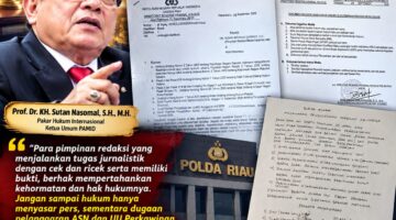 Prof. Dr. Sutan Nasomal Dukung Empat Pemred di Riau Tempuh Langkah Hukum Balik atas Laporan Juari, Desak Dugaan Pelanggaran UU ASN dan UU Perkawinan Diusut!